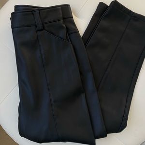 H&M Black Faux Leather Pants